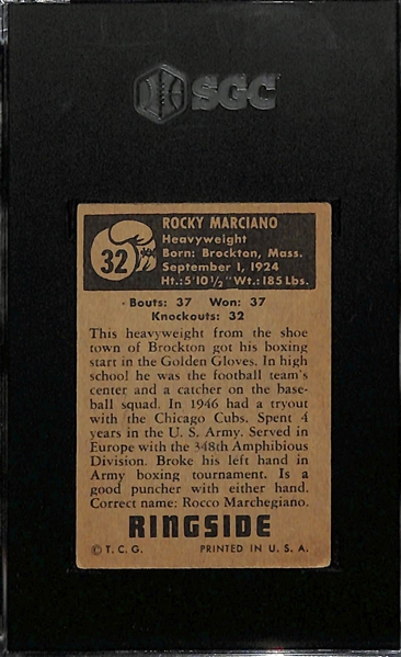 1951 Topps Ringside # 32 Rocky Marciano Graded SGC 4.5