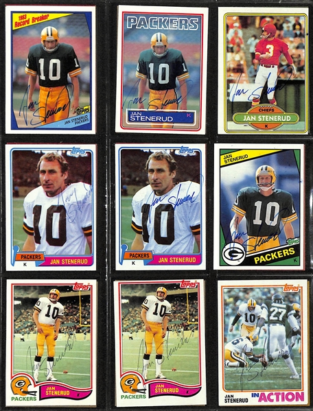 Lot of Over (490) Signed Football Cards w. Franco Harris, (2) Archie Manning, + (JSA Auction Letter) 
