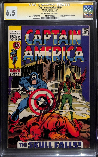 Captain America #119 (11/69) CGC Signature Series Stan Lee Signature Graded CGC 6.5