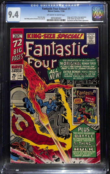 Fantastic Four Annual #4 (11/66) Graded CGC 9.4