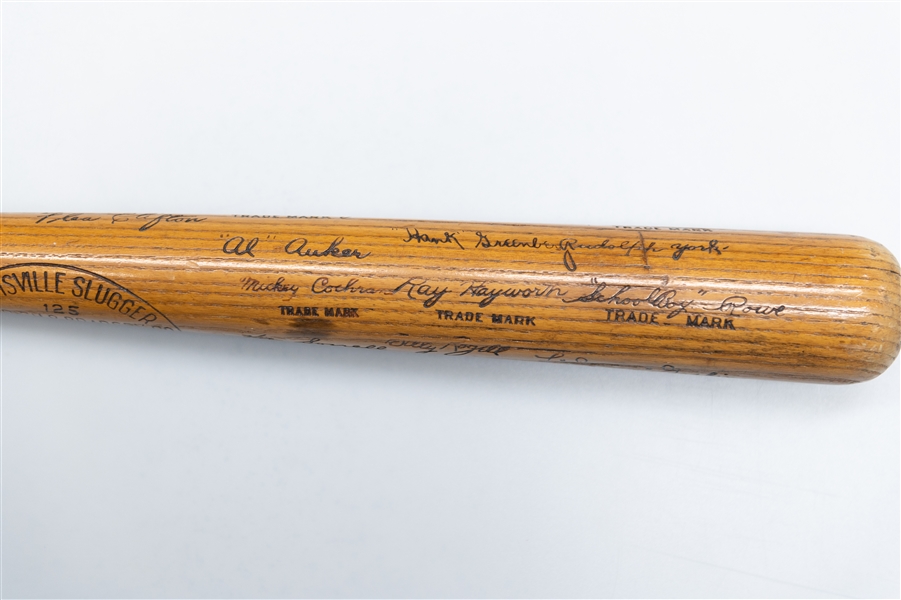 1935 Detroit Tigers World Series Presentation Bat 