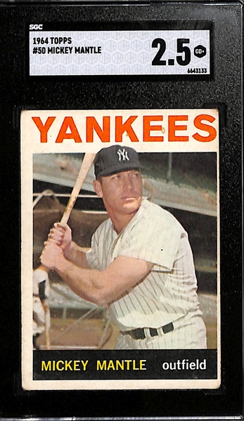 1964 Topps Mickey Mantle #50 Graded PSA 2.5