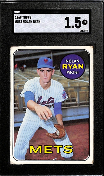 1969 Topps Nolan Ryan #533 Graded SGC 1.5 (2nd Year Card)