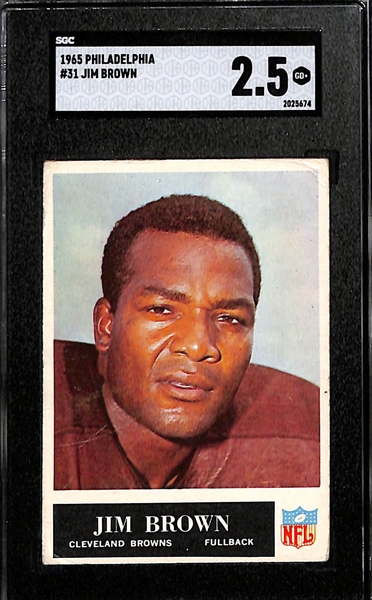 1965 Philadelphia Jim Brown #31 Graded SGC 2.5