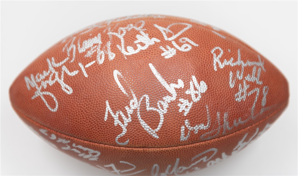 Miami Dolphins Team Signed Wilson NFL Football w. Dan Marino, Don Shula and Many Others (JSA Auction Letter)  