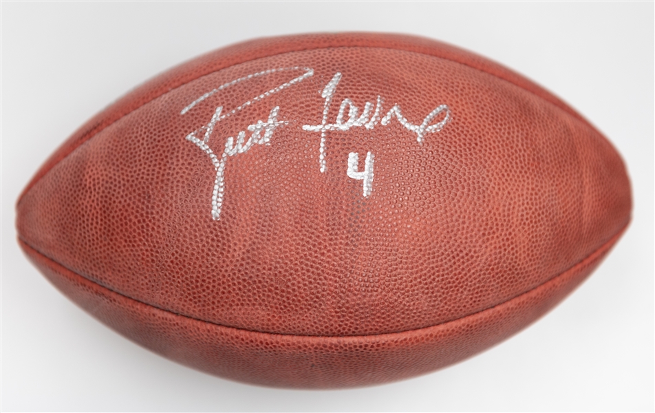 Brett Favre Autographed The Duke Official NFL Football (JSA Auction Letter)