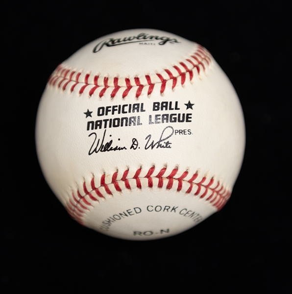 Hank Aaron Autographed Baseball (JSA Auction Letter)