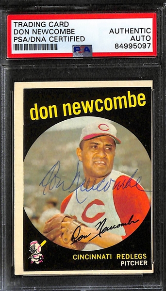 (5) 1959 Topps Signed Cards w. Don Newcombe, George Anderson, Minnie Minoso and (2) Pittsburgh Pirates. (PSA/DNA Certified)