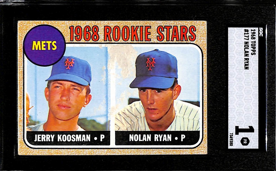 1968 Nolan Ryan Rookie #177 Graded SGC 1