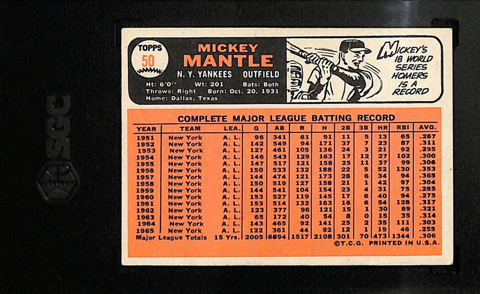 1966 Topps Mickey Mantle #50 Graded SGC 6