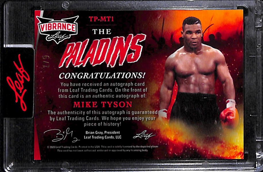 2023 Leaf Vibrance Mike Tyson The Paladins Autograph Green (#/7)