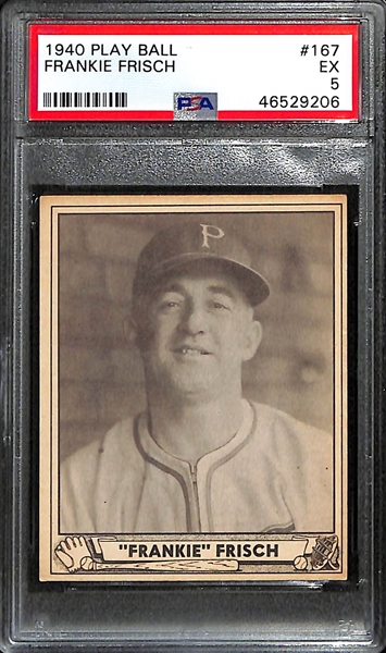 1940 Play Ball Frankie Frisch (HOF) Graded PSA 5