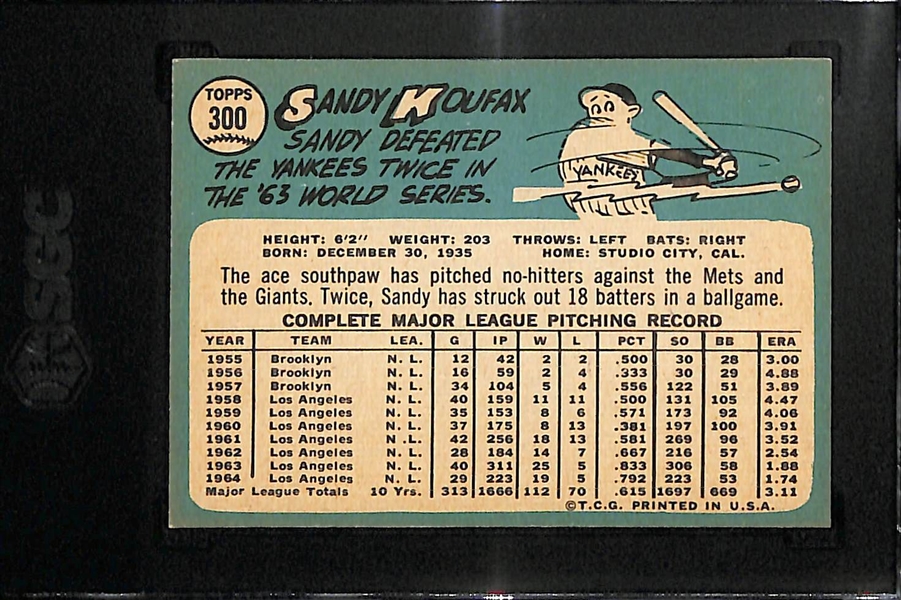 1965 Topps Sandy Koufax Graded SGC 7