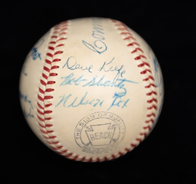 1949 Philadelphia Athletics Team Signed Baseball - 19 Total Signatures - w. Nellie Fox - Full JSA Letter of Authenticity