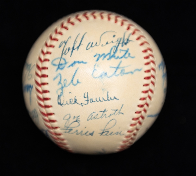 1949 Philadelphia Athletics Team Signed Baseball - 19 Total Signatures - w. Nellie Fox - Full JSA Letter of Authenticity