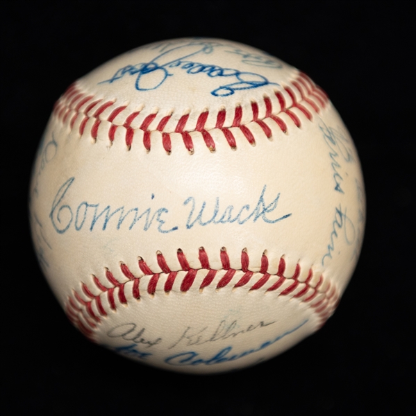 1949 Philadelphia Athletics Team Signed Baseball - 19 Total Signatures - w. Nellie Fox - Full JSA Letter of Authenticity