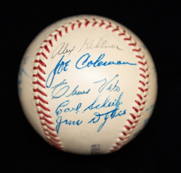 1949 Philadelphia Athletics Team Signed Baseball - 19 Total Signatures - w. Nellie Fox - Full JSA Letter of Authenticity