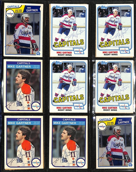 Lot of Over (400) Signed Ice Hockey Cards w. (9) Bryan Trottier, (10) Mike Gartner, (11) Brad Park, + (JSA Auction Letter)