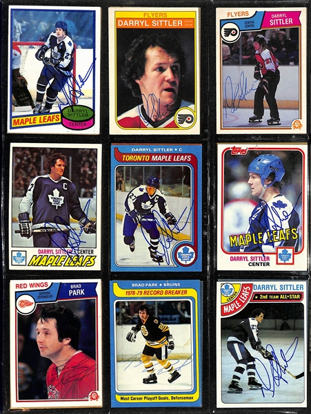 Lot of Over (400) Signed Ice Hockey Cards w. (9) Bryan Trottier, (10) Mike Gartner, (11) Brad Park, + (JSA Auction Letter)