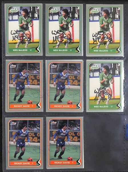 Lot of Over (300) Signed Indoor Soccer Cards w. (4) Steve Zungul, (3) Hugo Perez, (3) Jan Goossens, (3) Mike Stankovic, (4) Branko Segota, + (Zungul Autographs Were Reviewed by JSA and Are Authentic)