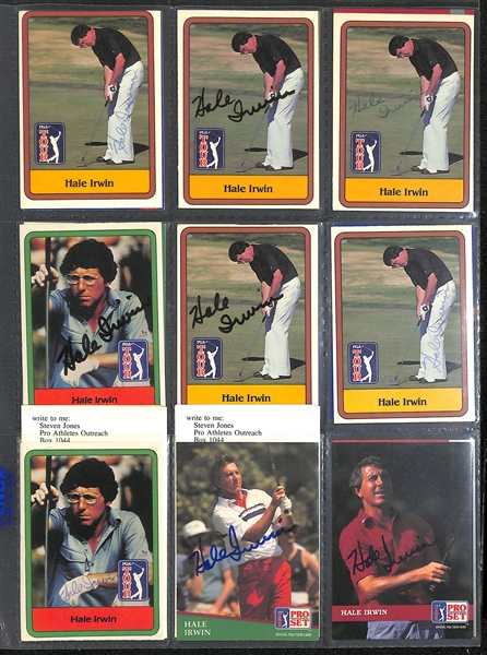 Lot of Over (390) Signed PGA Tour Golf Cards w/ (4) John Daly, (9) Fred Couples, (10) Hale Irwin, (12) Tom Kite, + (JSA Auction Letter)