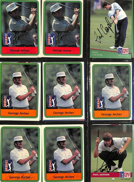 Lot of Over (390) Signed PGA Tour Golf Cards w/ (4) John Daly, (9) Fred Couples, (10) Hale Irwin, (12) Tom Kite, + (JSA Auction Letter)