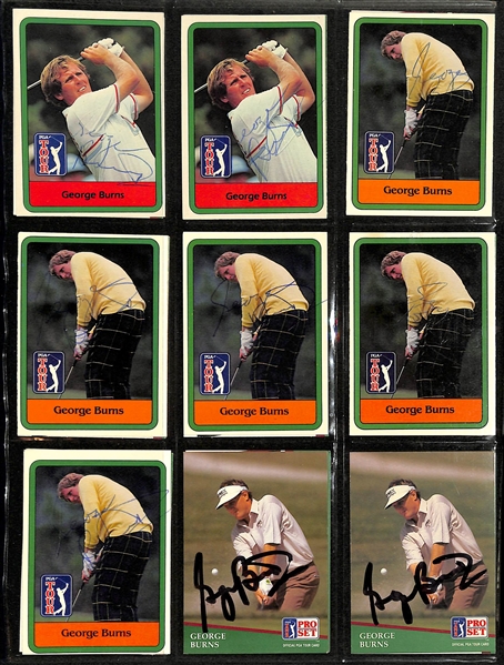 Lot of Over (390) Signed PGA Tour Golf Cards w/ (4) John Daly, (9) Fred Couples, (10) Hale Irwin, (12) Tom Kite, + (JSA Auction Letter)