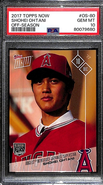 2017 Topps Now Shohei Ohtani Rookie Card #OS-80 Graded PSA 10 Gem Mint!  His Only 2017 Rookie Card in an Angels Uniform!