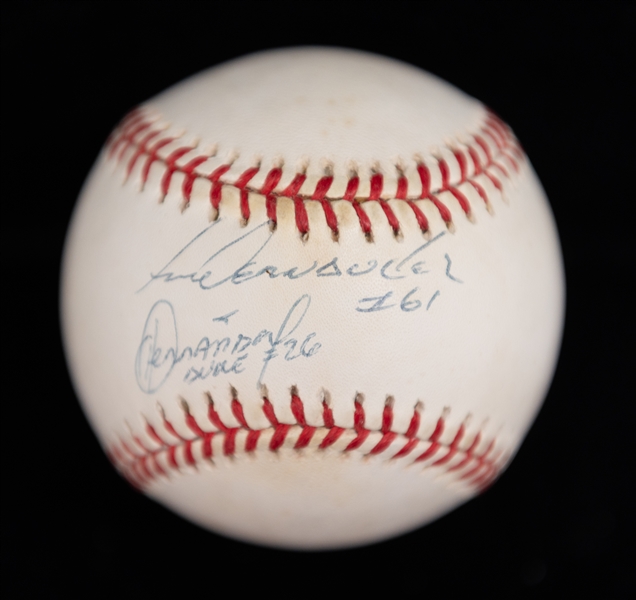 Lot of (2) Dual-Signed Baseballs w. Livan/Orlando Hernandez & Pettite/Rivera (JSA Auction Letter)