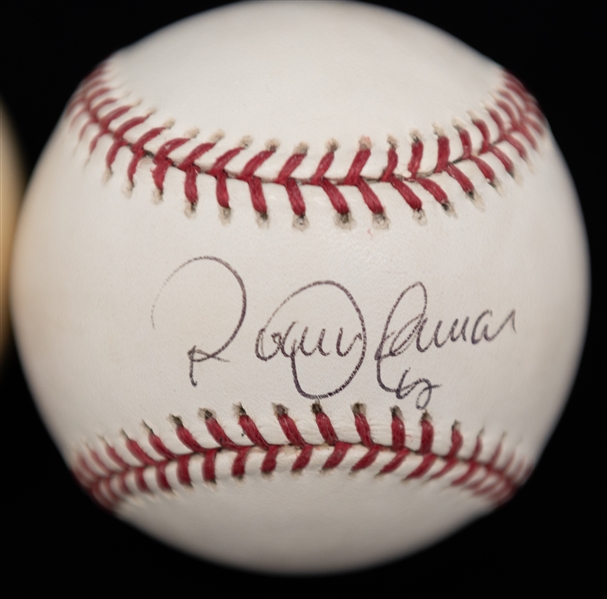 Lot of (3) HOF Player Single Signed Baseballs - Randy Johnson/Guerrerio/Alomar (JSA Auction Letter)