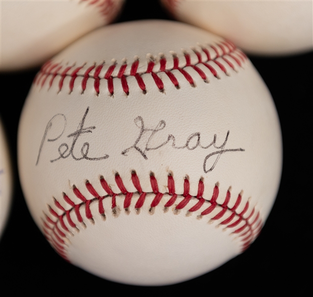 Lot of (5) Negro League Legends & Hall of Famer Signed Baseballs - Leonard/Day/O'Neil/Grant/Gray (JSA Auction Letter)