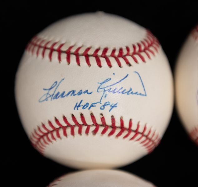 Lot of (6) Hall of Famer Autographed Baseballs - Snider/Killebrew/Aparicio/McCovey/Cepeda/B. Williams (JSA Auction Letter)