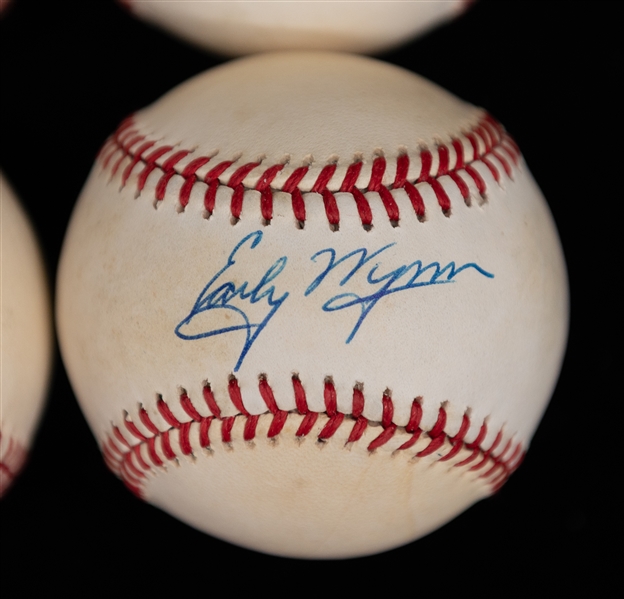 Lot of (6) Hall of Famer Autographed Baseballs - Early Wynn/Perry/Niekro/Marichal/Lemon/Sutton (JSA Auction Letter)