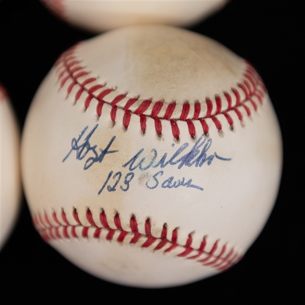 Lot of (6) Hall of Famer Autographed Baseballs - Spahn/Sewell (JSA COA)/Wilhelm/Feller/Chandler/Appling (JSA Auction Letter)