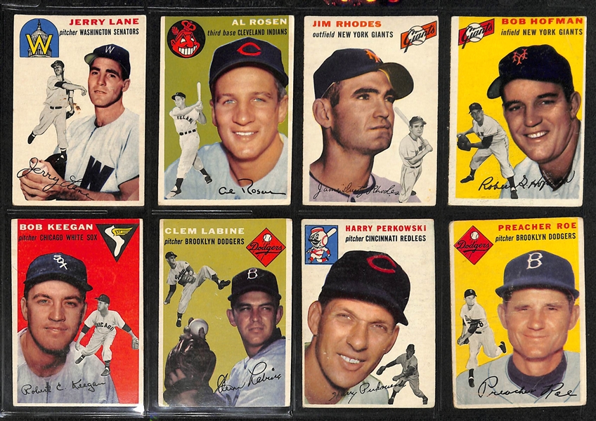 Lot of (103) Assorted 1954 Topps Baseball Cards w. Ted Kluszewski