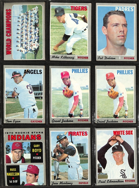 Lot of (350+) 1970 Topps Baseball Cards w. Thurman Munson Rookie