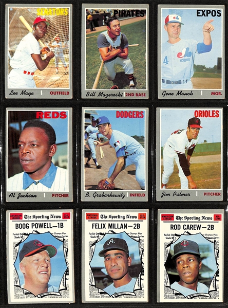 Lot of (350+) 1970 Topps Baseball Cards w. Thurman Munson Rookie
