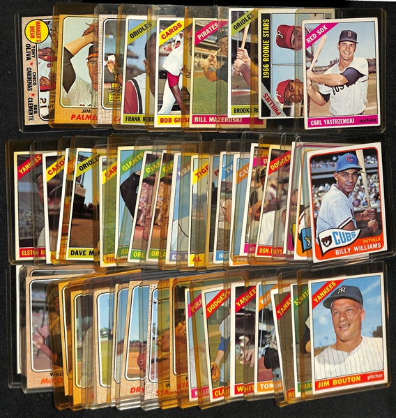 Lot of (45) 1965-1969 Topps Baseball Star Cards w. 1966 Carl Yastrzemski & 1966 Fergie Jenkins RC