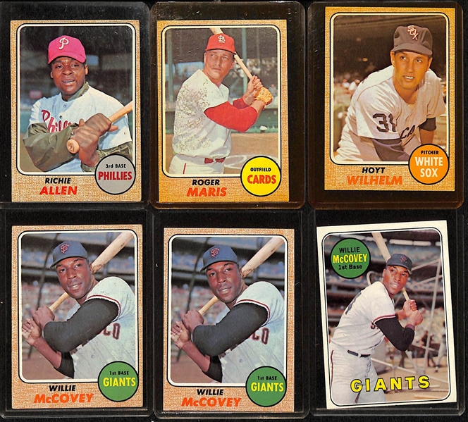 Lot of (45) 1965-1969 Topps Baseball Star Cards w. 1966 Carl Yastrzemski & 1966 Fergie Jenkins RC