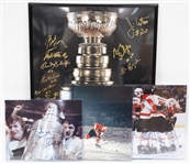 Hockey Autograph Photo Lot (Flyers Stanley Cup 16x20 Signed by 9, Bobby Hull 8x10, Flyers LCB Line 8x10, & Clarke/Parent Signed 8x10) - JSA Auction Letter