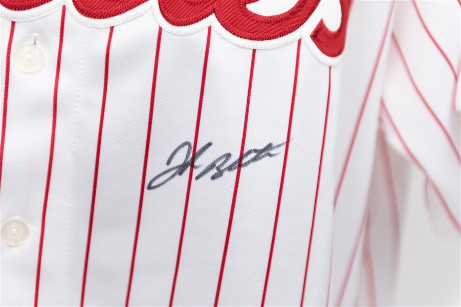 Pitcher Joe Blanton Signed Phillies Jersey - JSA Auction Letter