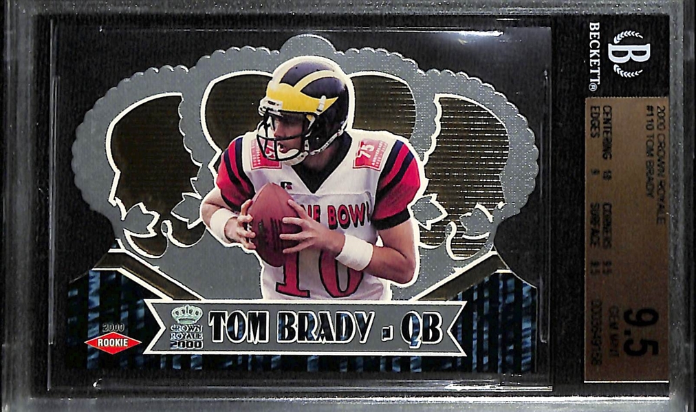 2000 Crown Royale Tom Brady #110 Rookie Card Graded BGS 9.5