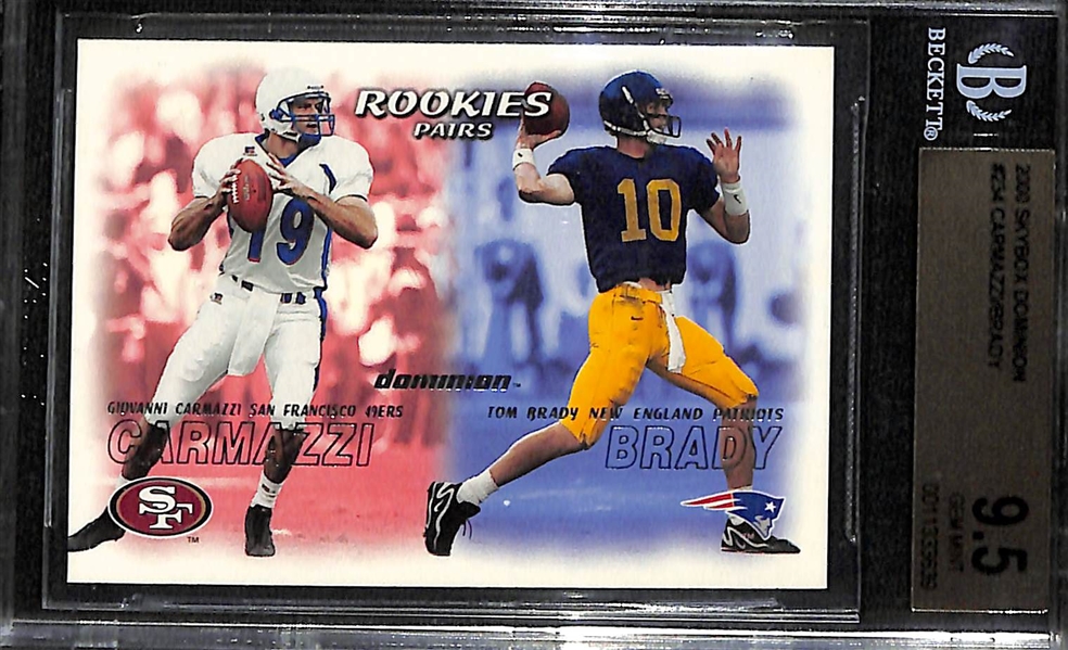 2000 Skybox Dominion Tom Brady Rookie Card Graded BGS 9.5