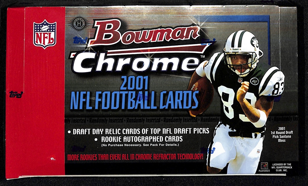 2001 Bowman Chrome Football Sealed Hobby Box (24 Packs)