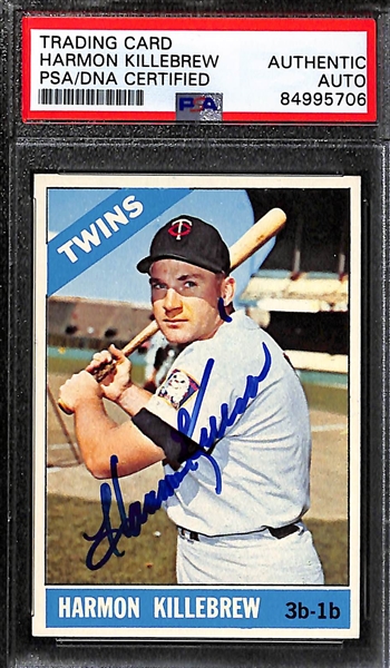 (3) Signed Harmon Killebrew Cards - 1958 Topps, 1966 Topps & 1969 Topps (PSA/DNA Authenticated)