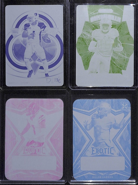 Lot of (14) Mixed Sport Printing Plate 1/1 Cards inc. Kyler Murray, Ezekiel Elliott, Jahon Dotson Rookie, Dillon Gabriel Rookie, +