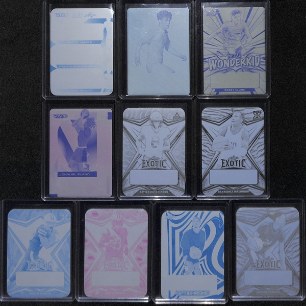 Lot of (14) Mixed Sport Printing Plate 1/1 Cards inc. Kyler Murray, Ezekiel Elliott, Jahon Dotson Rookie, Dillon Gabriel Rookie, +