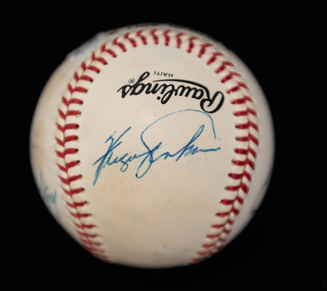 Lot of (4) Multi-Signed Baseballs w. HOF Pitchers Signed Baseball (JSA Auction Letter)