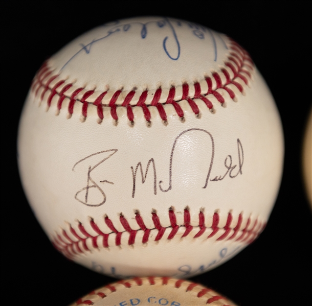 Lot of (4) Multi-Signed Baseballs w. Many HOF Players (JSA Auction Letter)