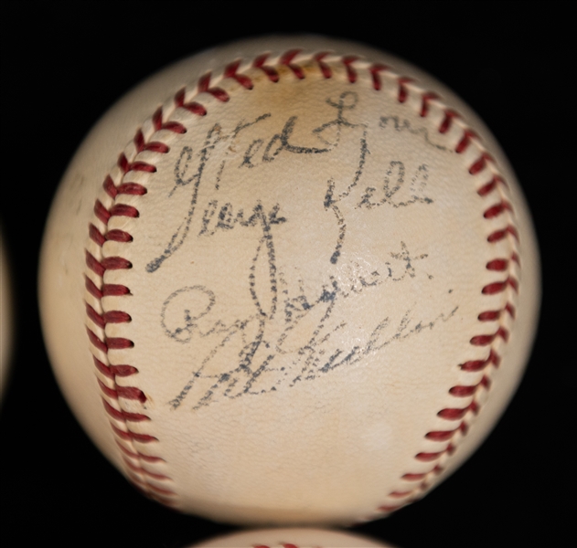 Lot of (4) Multi-Signed Baseballs w. Many HOF Players (JSA Auction Letter)